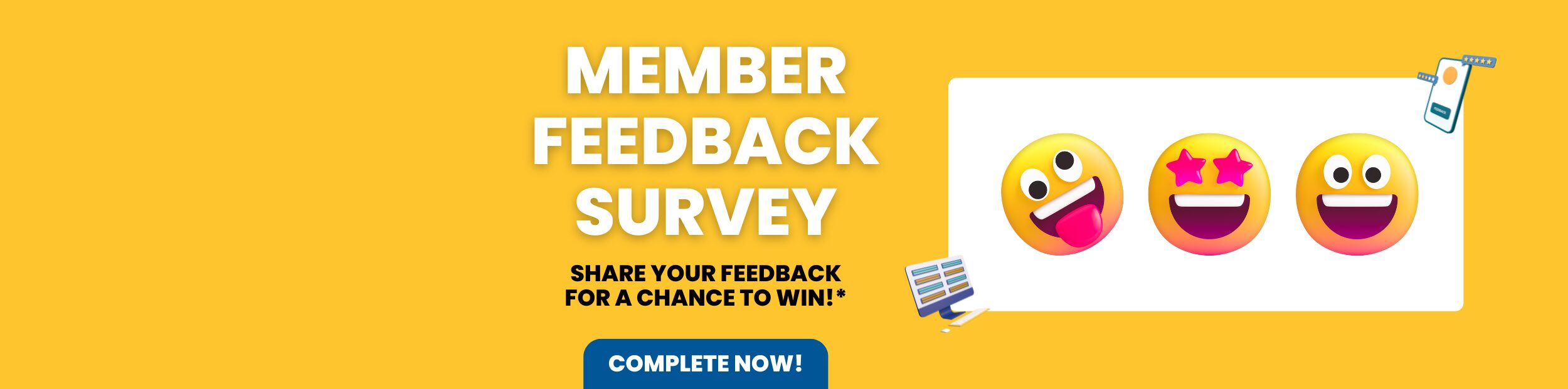 Yellow Choice One Member Survey HERO Banner.